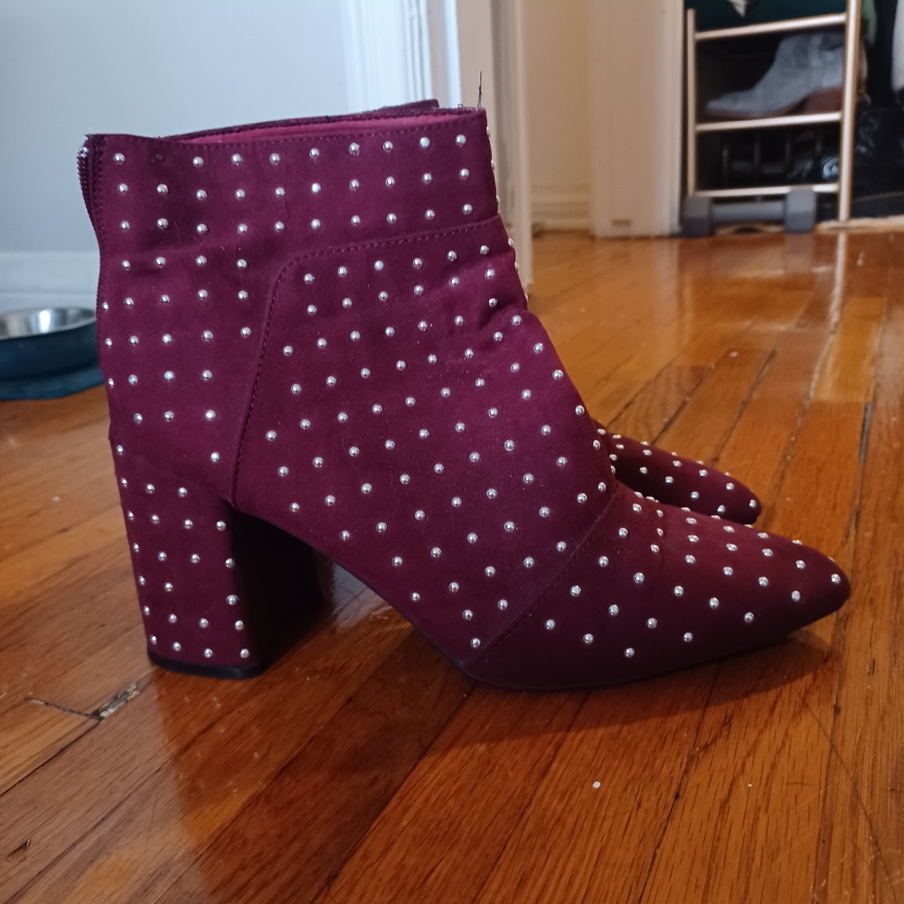 Women's Burgundy Ankle Boots
